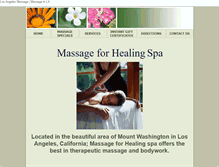 Tablet Screenshot of massage-for-healing.com